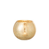 J-LINE WINDLICHT BAL CRAQUELÉ GLAS – PARELMOEREFFECT GOUD MEDIUM