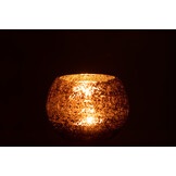 J-LINE HURRICANE LICHTBOL – CRAQUELURE GLAS PARELMOEREFFECT BRUIN MEDIUM