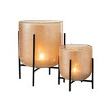 J-LINE HURRICANE ASTOR ON FOOT – GLAS/METAAL AMBER LARGE