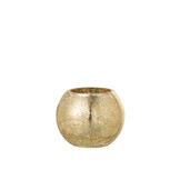 J-Line Hurricane Light Ball Craquelure Glass Pearl Effect Gold Small