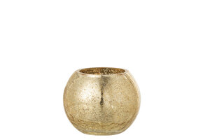J-Line Hurricane Light Ball Craquelure Glass Pearl Effect Gold Small