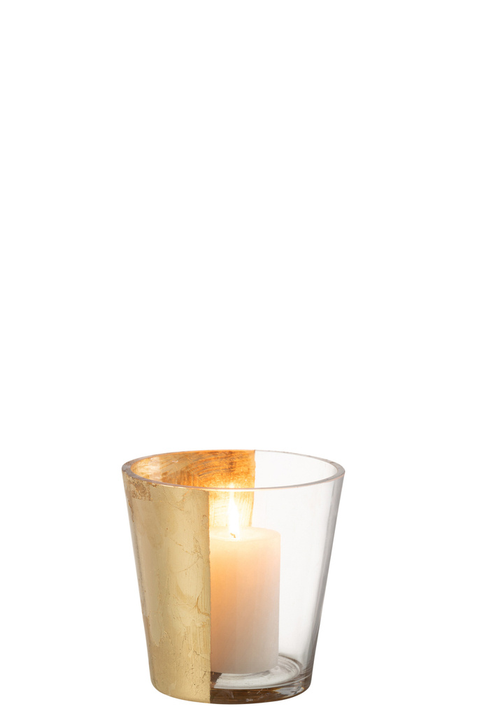 J-LINE HURRICANE BOE GLASS TRANSPARENT/GOLD SMALL