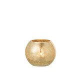 J-Line Hurricane Light Ball Craquelure Glass Pearl Effect Gold Small