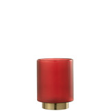 J-LINE WINDLICHT GERUIT GLAS ROOD/GOUD KLEIN