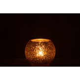 J-Line Hurricane Light Ball Craquelure Glass Pearl Effect Gold Small