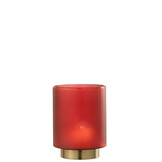 J-LINE WINDLICHT GERUIT GLAS ROOD/GOUD KLEIN