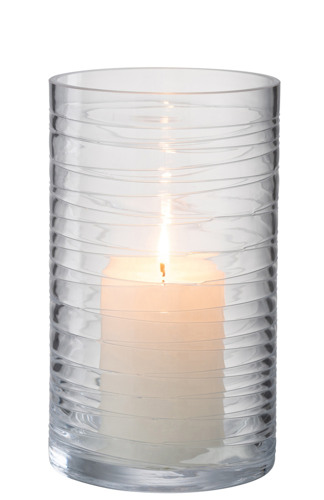 J-LINE HURRICANE STRIPES GLASS TRANSPARENT LARGE
