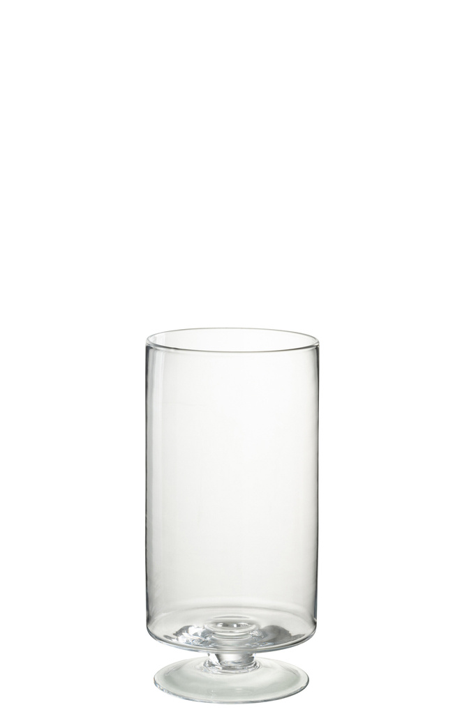 J-LINE WINDLICHT OP VOET ROND – GLAS TRANSPARANT MEDIUM
