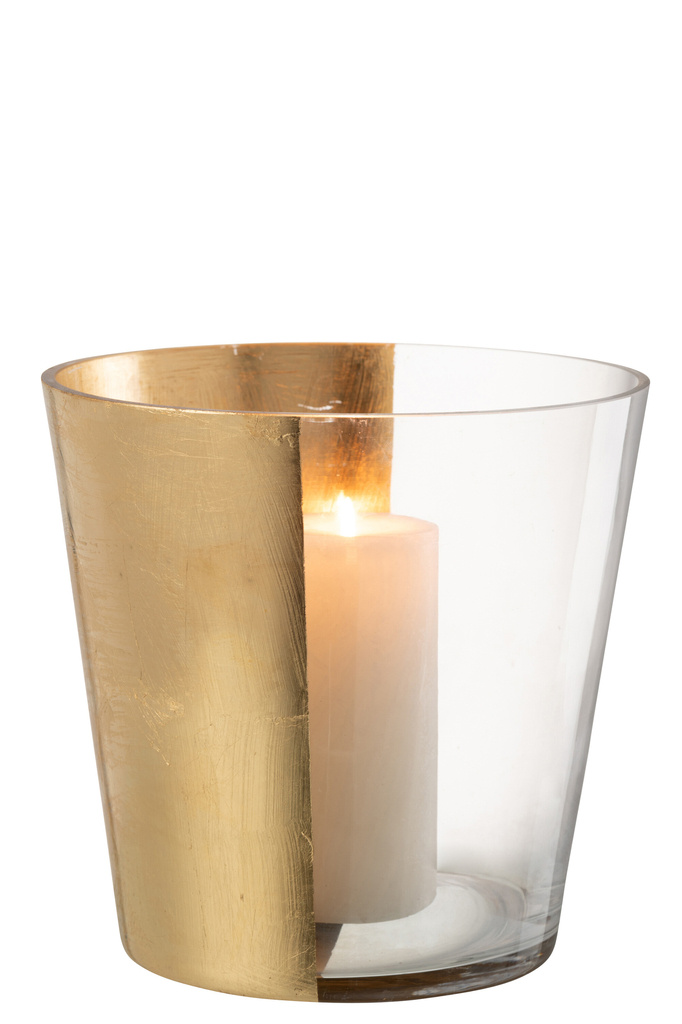 J-LINE HURRICANE BOE GLASS TRANSPARENT/GOLD LARGE