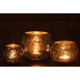 J-LINE WINDLICHT BAL CRAQUELÉ GLAS – PARELMOEREFFECT BLAUW LARGE