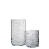 J-LINE HURRICANE STRIPES GLASS TRANSPARENT LARGE