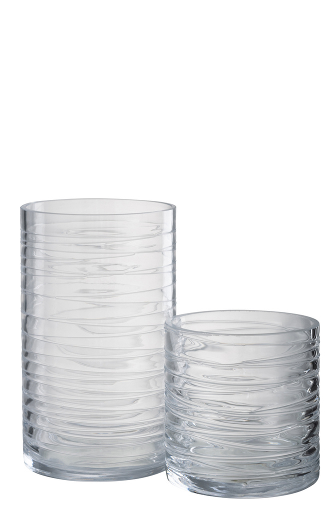 J-LINE HURRICANE STRIPES GLASS TRANSPARENT LARGE