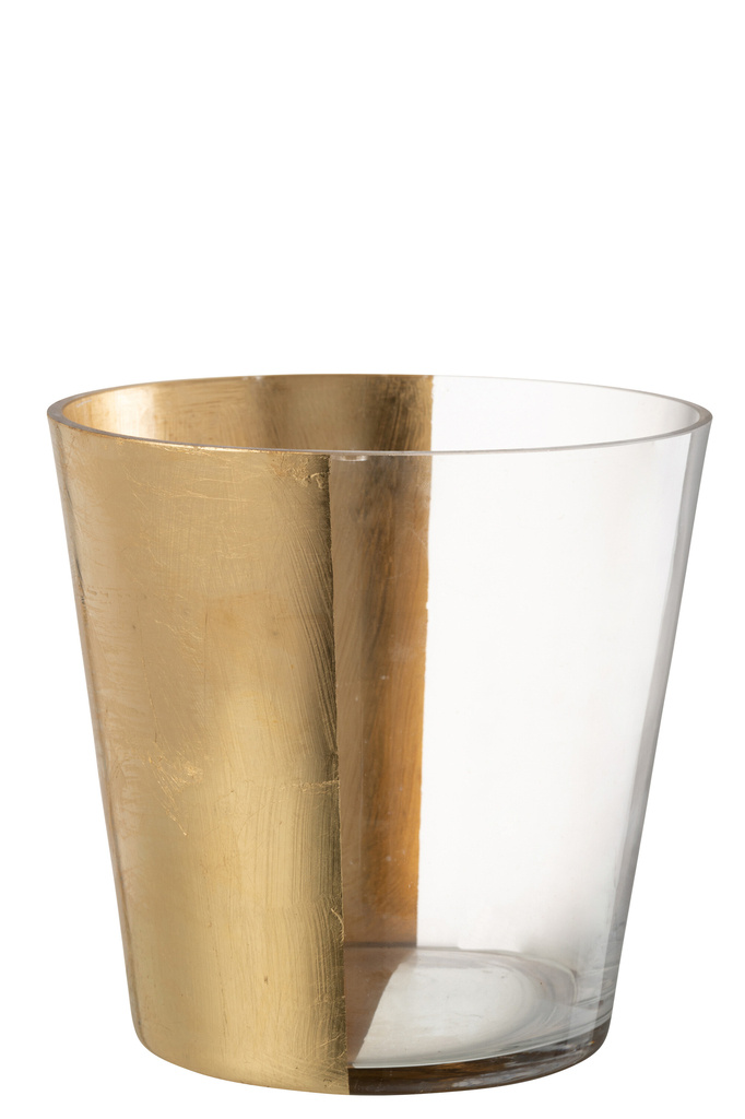 J-LINE HURRICANE BOE GLASS TRANSPARENT/GOLD LARGE