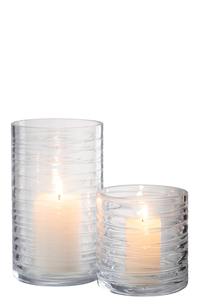 J-LINE HURRICANE STRIPES GLASS TRANSPARENT LARGE