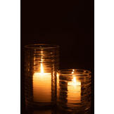 J-LINE HURRICANE STRIPES GLASS TRANSPARENT LARGE