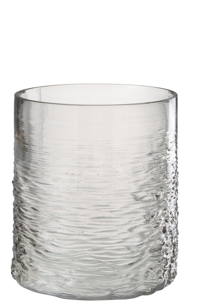 J-LINE WINDLICHT SEA GLAS GRIJS KLEIN