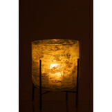 J-LINE WINDLICHT OP STANDAARD – GLAS/IJZER MARMER GROEN LARGE