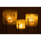 J-LINE WINDLICHT OP STANDAARD – GLAS/IJZER MARMER GROEN LARGE