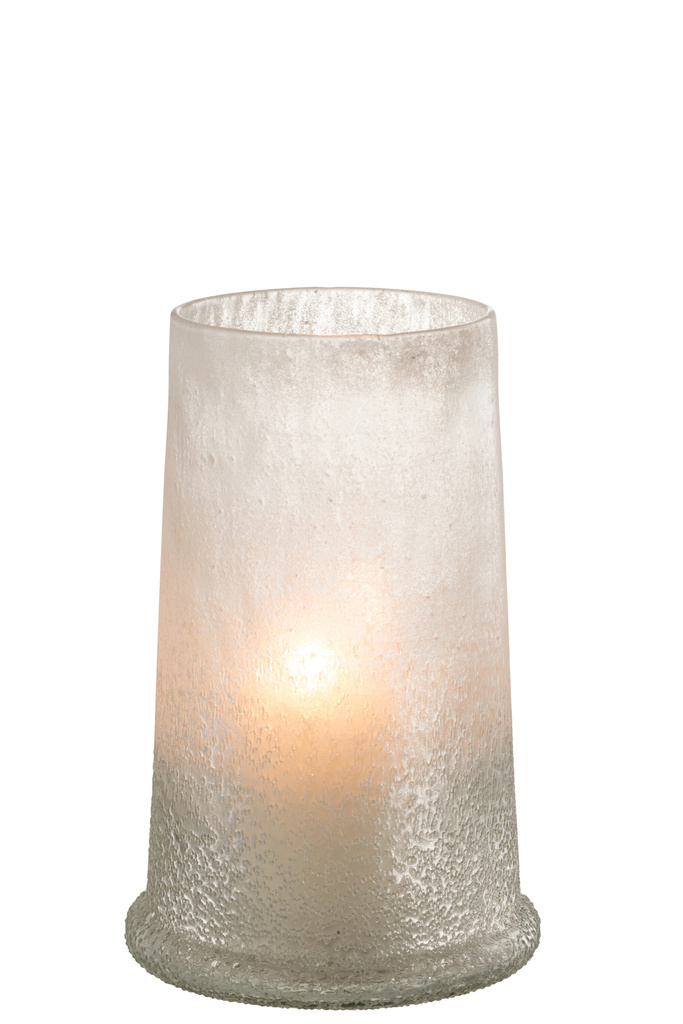 J-Line Hurricane Sugar Glass White Large