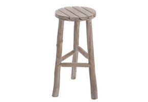 J-LINE KRUK ROND HOUT WHITE WASH M