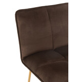 J-Line Barchair Pierre Metal/Textile Dark Brown