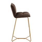 J-Line Barchair Pierre Metal/Textile Dark Brown
