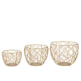 J-LINE SET VAN 3 MANDEN METAAL GOUD