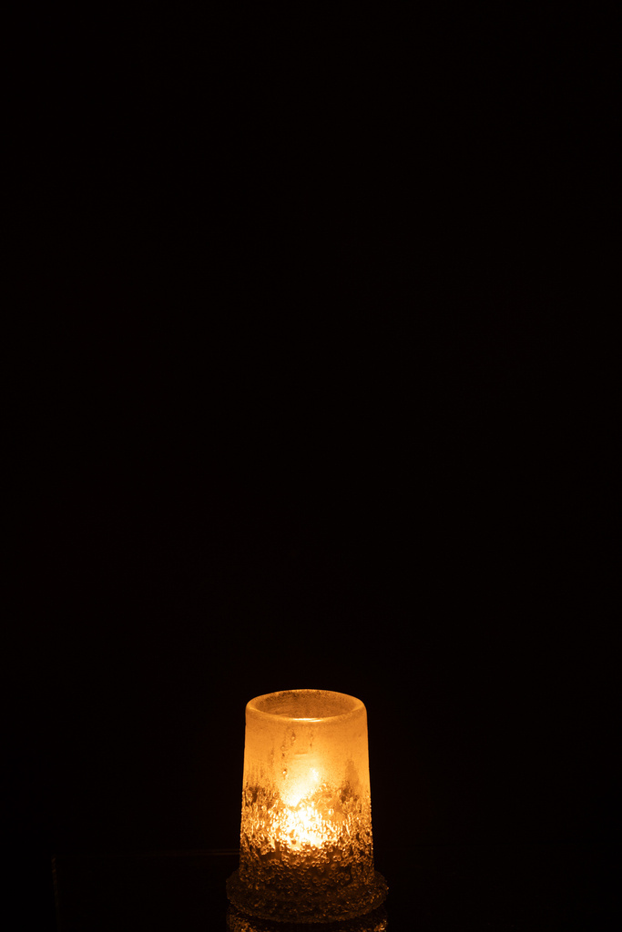 J-LINE TEALIGHT HOLDER SUGAR GLASS WHITE SMALL