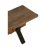 J-LINE BANK VINTAGE HOUT BRUIN