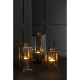 J-LINE LANTAARN SQUARE – METAAL/GLAS GOUD