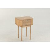 J-LINE ROND NACHTKASTJE MDF/GRANENHOUT NATUREL