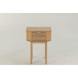 J-LINE ROND NACHTKASTJE MDF/GRANENHOUT NATUREL