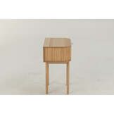 J-LINE ROND NACHTKASTJE MDF/GRANENHOUT NATUREL