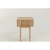 J-LINE ROND NACHTKASTJE MDF/GRANENHOUT NATUREL