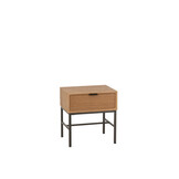 J-LINE SIDETABLE ON BASE – HOUT/METAAL NATUUR