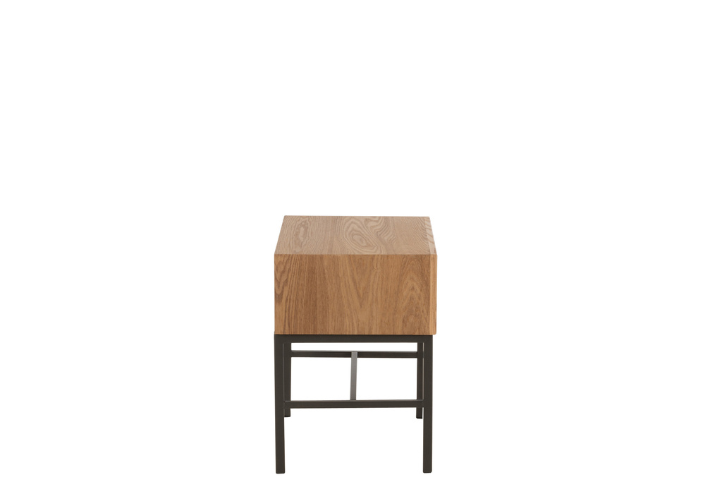 J-LINE SIDETABLE ON BASE – HOUT/METAAL NATUUR