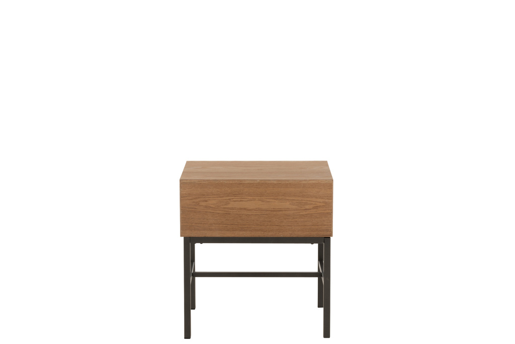 J-LINE SIDETABLE ON BASE – HOUT/METAAL NATUUR