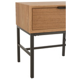 J-LINE SIDETABLE ON BASE – HOUT/METAAL NATUUR