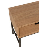 J-LINE SIDETABLE ON BASE – HOUT/METAAL NATUUR