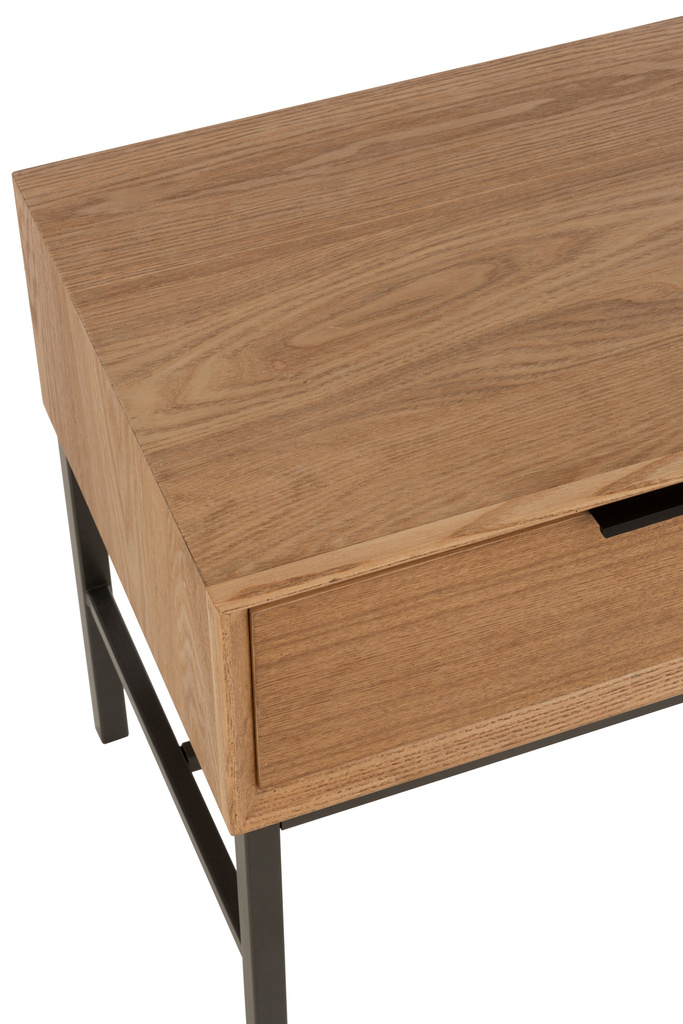 J-LINE SIDETABLE ON BASE – HOUT/METAAL NATUUR