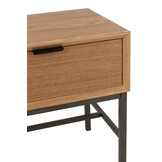 J-LINE SIDETABLE ON BASE – HOUT/METAAL NATUUR