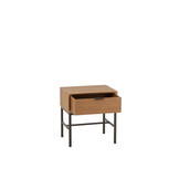J-LINE SIDETABLE ON BASE – HOUT/METAAL NATUUR