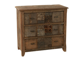 J-LINE KAST VINTAGE – GERECYCLED HOUT BRUIN