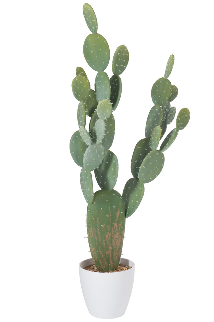 J-LINE CACTUS + POT PLASTIC GROEN/WIT XL