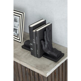 J-LINE BOEKSTEUN HANDEN POLY ZWART – SET VAN 2