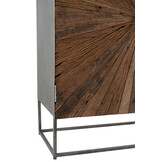 J-LINE KAST SHANIL 2-DEURS HOUT/IJZER NATUREL/GRIJS