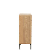 J-LINE KAST 5 LADEN MDF/METAAL NATUUR/ZWART