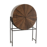 J-LINE BARKAST SHANIL GERECYCLEERD HOUT/MDF BRUIN/ZWART