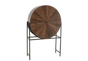 J-LINE BARKAST SHANIL GERECYCLEERD HOUT/MDF BRUIN/ZWART