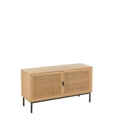 J-LINE KAST SQUARE MDF/METAAL NATUUR/ZWART LARGE